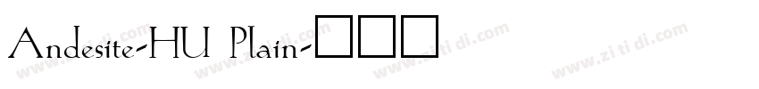 Andesite-HU Plain字体转换